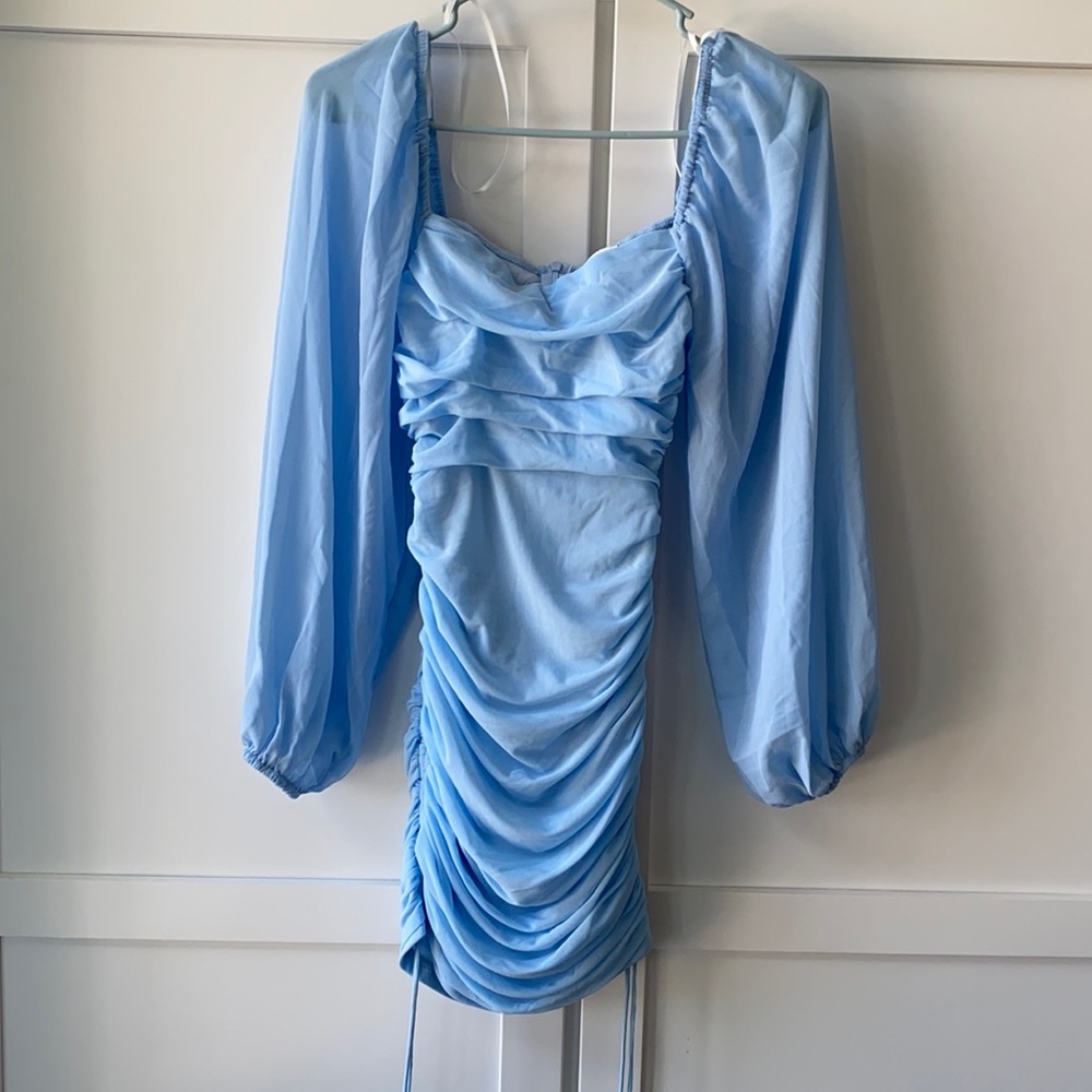 Blue stretchy Hello Molly Dress